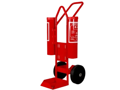 Mobile Fire Extinguisher Trolley Dual Holder 2X 12kg kuva