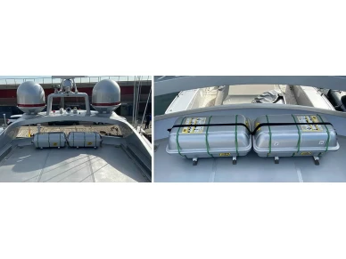 Liferaft pelastuslautta vene laiva livflotte kuva